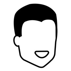 young man head avatar character