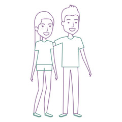 lovers couple avatars character