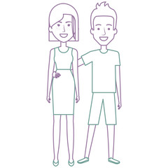 lovers couple avatars character