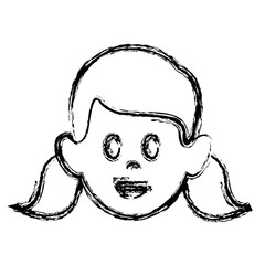 Woman smiling cartoon icon vector illustration graphic design