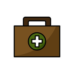 First aid suitcase icon vector illustration graphic design