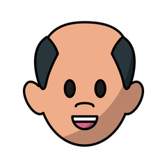 Man smiling cartoon icon vector illustration graphic design