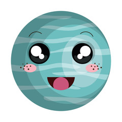 neptune planet kawaii character
