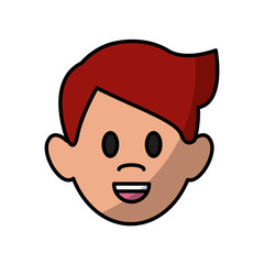 Man smiling cartoon icon vector illustration graphic design