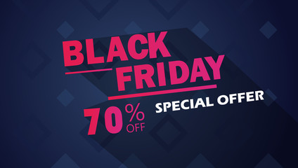Black Friday sale inscription design template. Black Friday banner. Special offer. Vector illustration EPS10