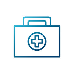 First aid suitcase icon vector illustration graphic design