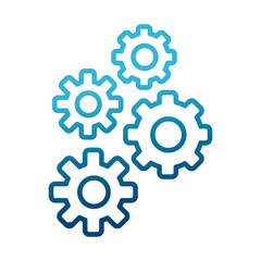 Gears machinery pieces icon vector illustration graphic design