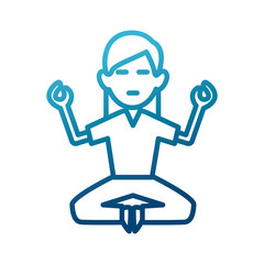 Woman doing yoga icon vector illustration graphic design