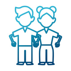 Woman and man couple icon vector illustration graphic design