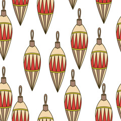 Seamless pattern with winter elements. Christmas background. Colorful vector illustration