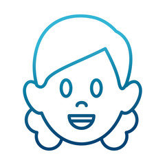 Woman smiling cartoon icon vector illustration graphic design