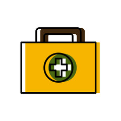 First aid suitcase icon vector illustration graphic design