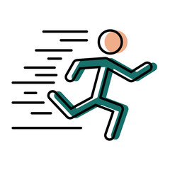 Man running pictogram icon vector illustration graphic design