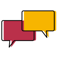 Fototapeta premium Chat bubbles symbol icon vector illustration graphic design