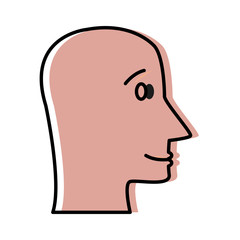 Human head silhouette icon vector illustration graphic design