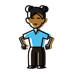 Woman relaxing with eyes closed icon vector illustration graphic design