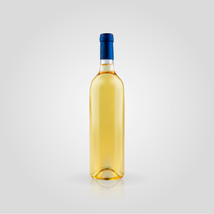 Wine bottle in a realistic style isolated on white background. 3d. Stock - Vector illustration for your design and business