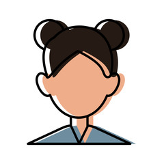 Woman faceless avatar icon vector illustration graphic design