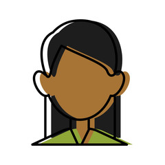 Woman faceless avatar icon vector illustration graphic design