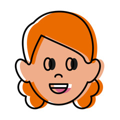 Man smiling cartoon icon vector illustration graphic design