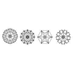 Holiday patterns of stars of snowflakes and flowers for gifts