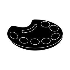 Paint palette art icon vector illustration graphic design