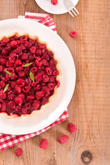 Raspberry tart.