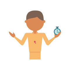 cartoon teacher man icon over white background vector illustration