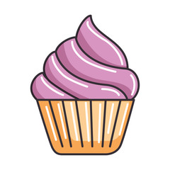 delicious cupcake isolated icon