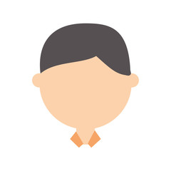 cartoon man face icon over white background vector illustration