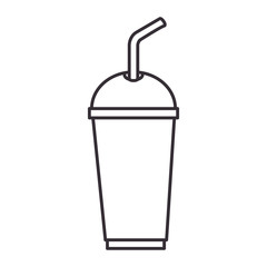 soda in plastic cup and straw