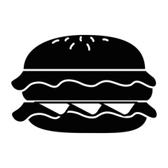 delicious burger isolated icon
