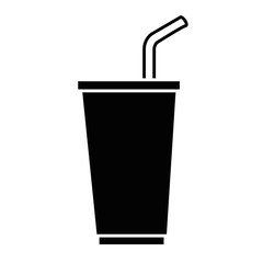 soda in plastic cup and straw