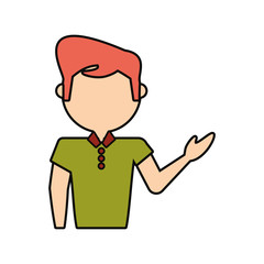 cartoon teacher man icon over white background vector illustration