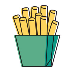french fries isolated icon