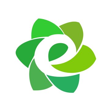  Leaf Letter E Logo
