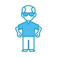 Man with glasses icon vector illustration graphic design