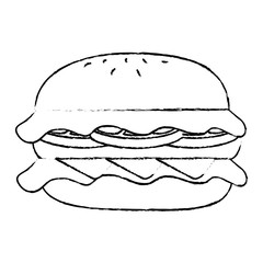 delicious burger isolated icon