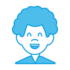 Man smiling cartoon icon vector illustration graphic design