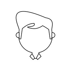 cartoon man face icon over white background vector illustration