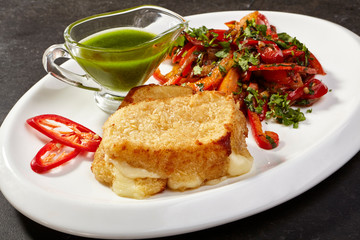 Gastronomic menu of luxury restaurant