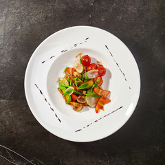 Gastronomic menu of luxury restaurant