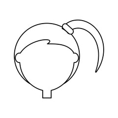 cartoon woman face icon over white background vector illustration