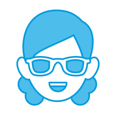 Man with sunglasses icon vector illustration graphic design