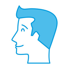 Human head silhouette icon vector illustration graphic design