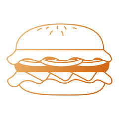 delicious burger isolated icon
