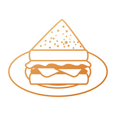 delicious sandwish isolated icon