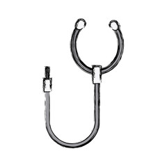 Stethoscope medical tool icon vector illustration graphic design