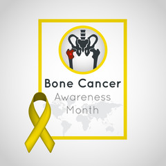 Bone cancer logo vector icon design illustration