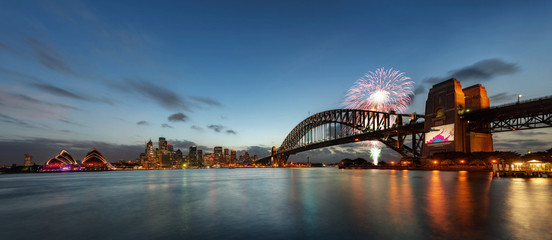 Obraz premium Fajerwerki noworoczne, Australia